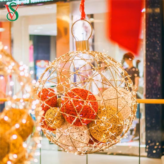 Luzes de bola dobráveis ​​impermeáveis ​​da grande esfera exterior do diodo emissor de luz do Natal