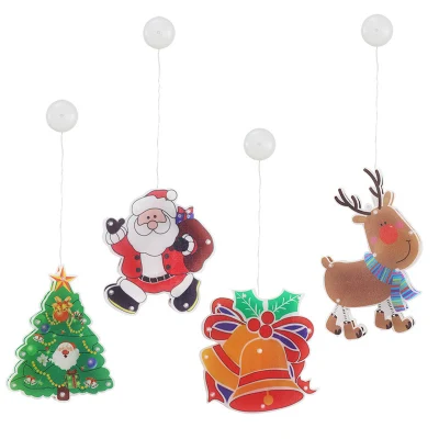 As etiquetas personalizadas da janela da ventosa conduziram luzes decorativas do Natal