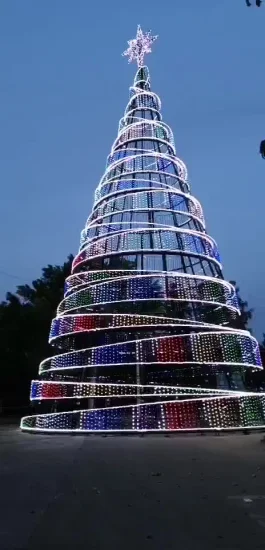 Luz LED gigante para exterior 3D com motivo de árvore de Natal Luz para decoração de jardim de Natal